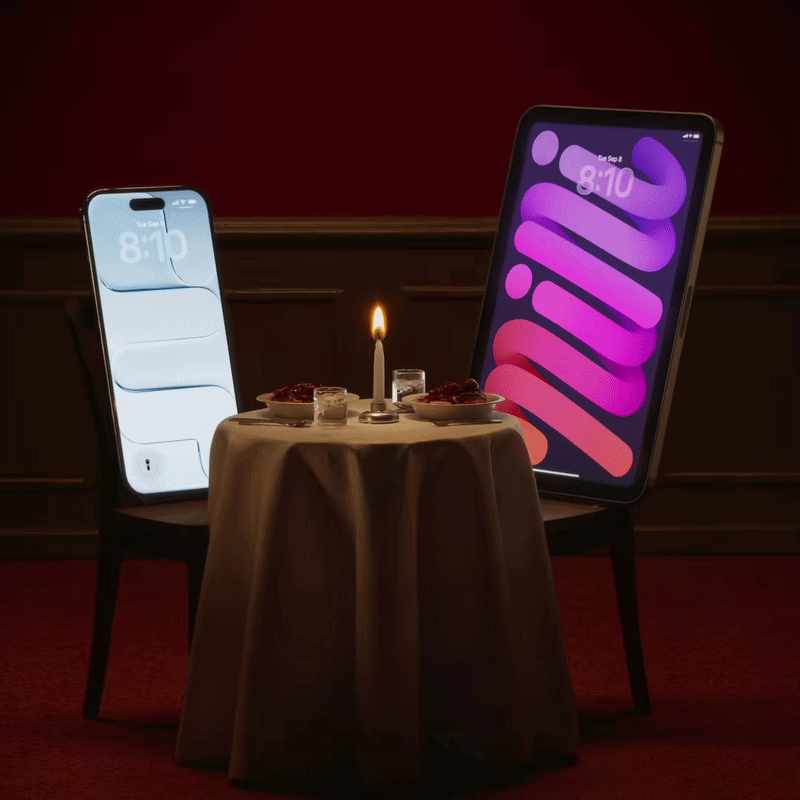 Apple iPhone Duo TikTok ad where iPhone and iPad mini are on a date