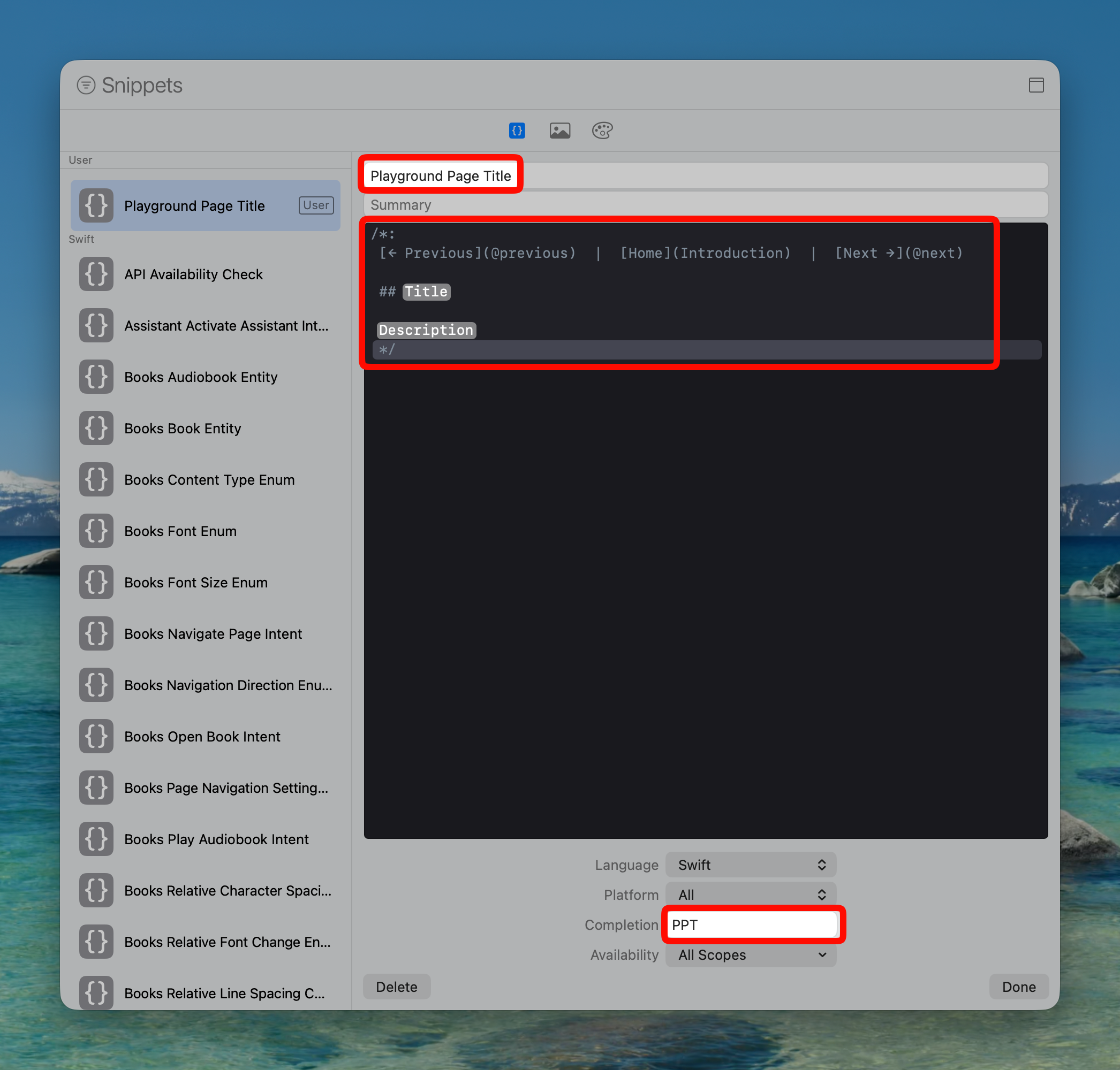 Giving the snippet a completion shortcut so it expands as you type